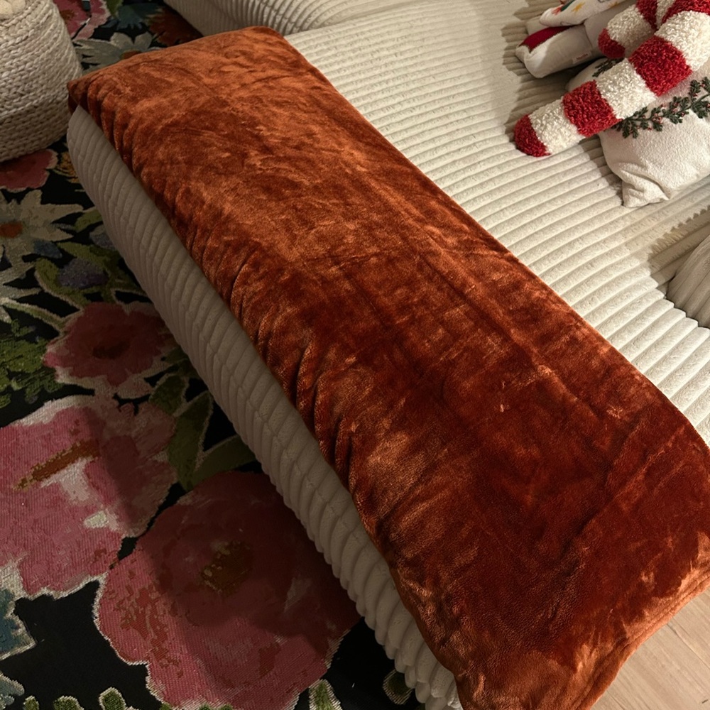 Luxurious Rust Orange blanket